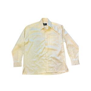 King’s Collection Men’s Cream Button Up Shirt Vintage Thailand Made Size Medium